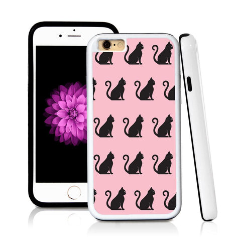 iPhone 6 case Cat sitting in Light Pink with hard plastic & rubber protective cover