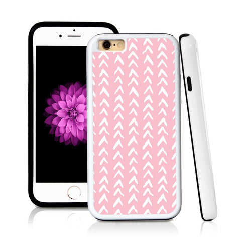 iPhone 6 case Chevron pattern in Light Pink with hard plastic & rubber protective cover