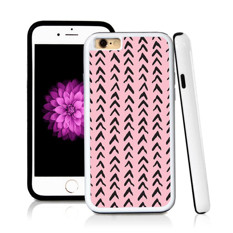 iPhone 6 case Chevron pattern in Light Pink with hard plastic and rubber protective cover