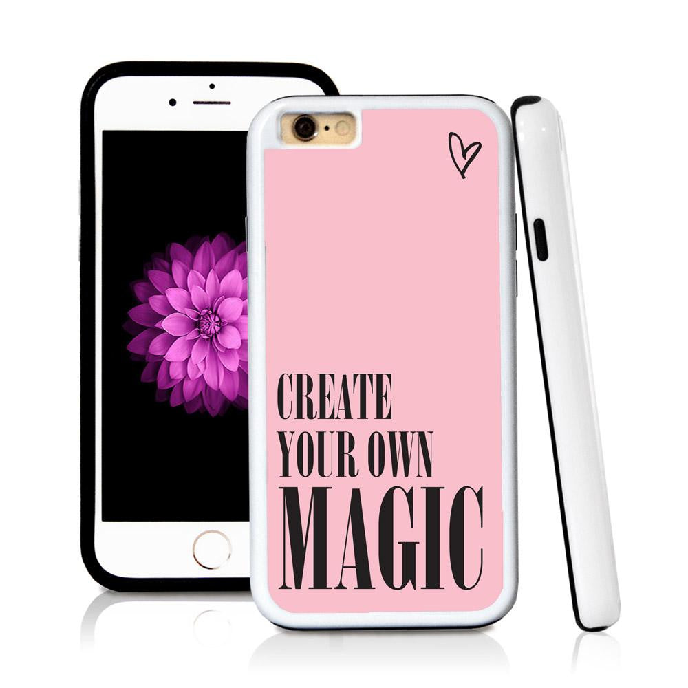 iPhone 6 case Create your own magic in Light Pink with hard plastic and rubber protective cover