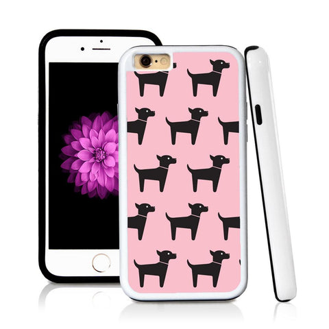 iPhone 6 case Dog standing in Light Pink with hard plastic and rubber protective cover