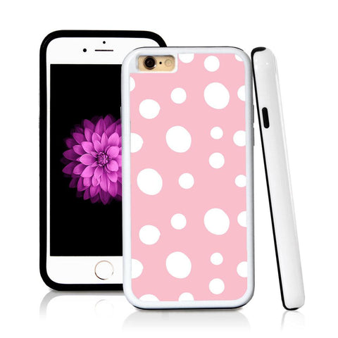 iPhone 6 case Dot pattern in Light Pink with hard plastic & rubber protective cover