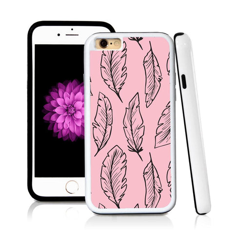 iPhone 6 case Feathers in Light Pink with hard plastic and rubber protective cover