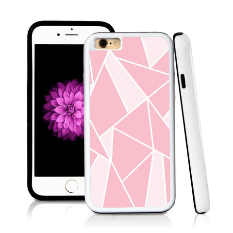 iPhone 6 case Geometric shapes in Light Pink with hard plastic & rubber protective cover