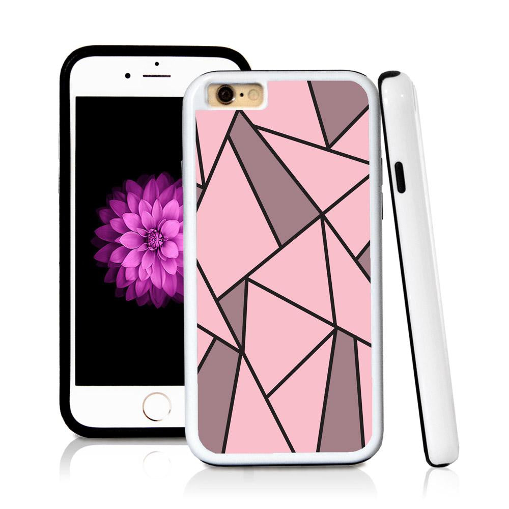 iPhone 6 case Geometric shapes in Light Pink with hard plastic and rubber protective cover