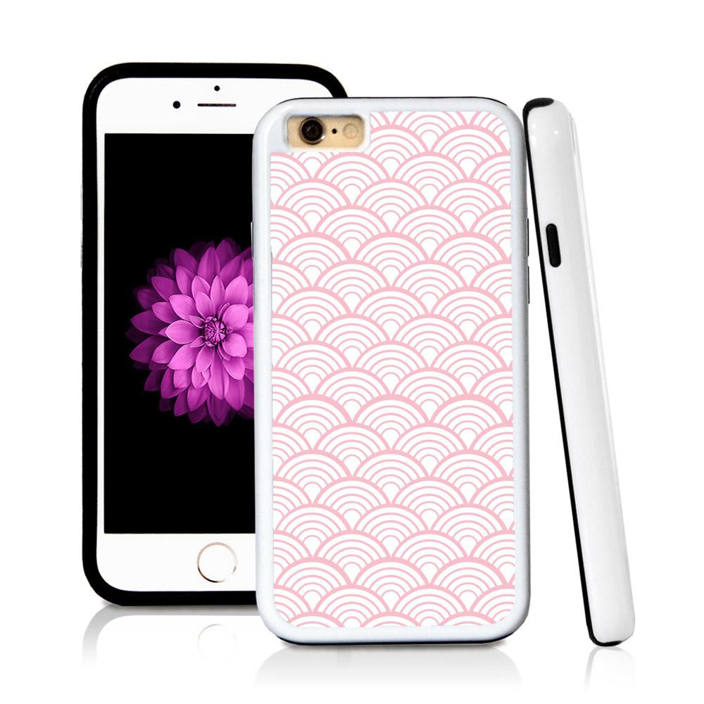 iPhone 6 case Japanese wave inside in Light Pink with hard plastic & rubber protective cover