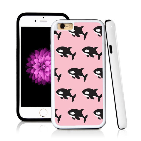 iPhone 6 case Killer whales in Light Pink with hard plastic & rubber protective cover