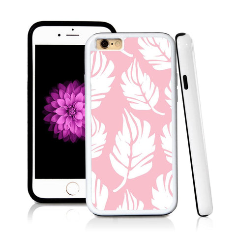 iPhone 6 case Large leaves in Light Pink with hard plastic & rubber protective cover