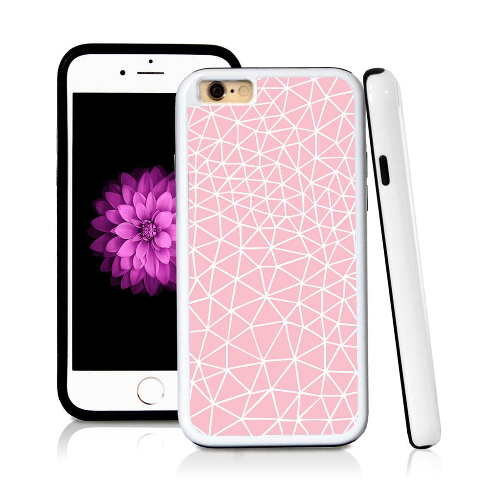 iPhone 6 case Line pattern in Light Pink with hard plastic & rubber protective cover