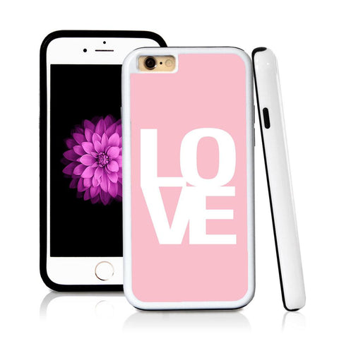 iPhone 6 case Love simple type helvetica in Light Pink with hard plastic & rubber protective cover