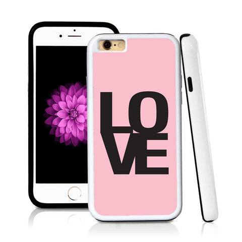 iPhone 6 case Love simple type helvetica in Light Pink with hard plastic and rubber protective cover