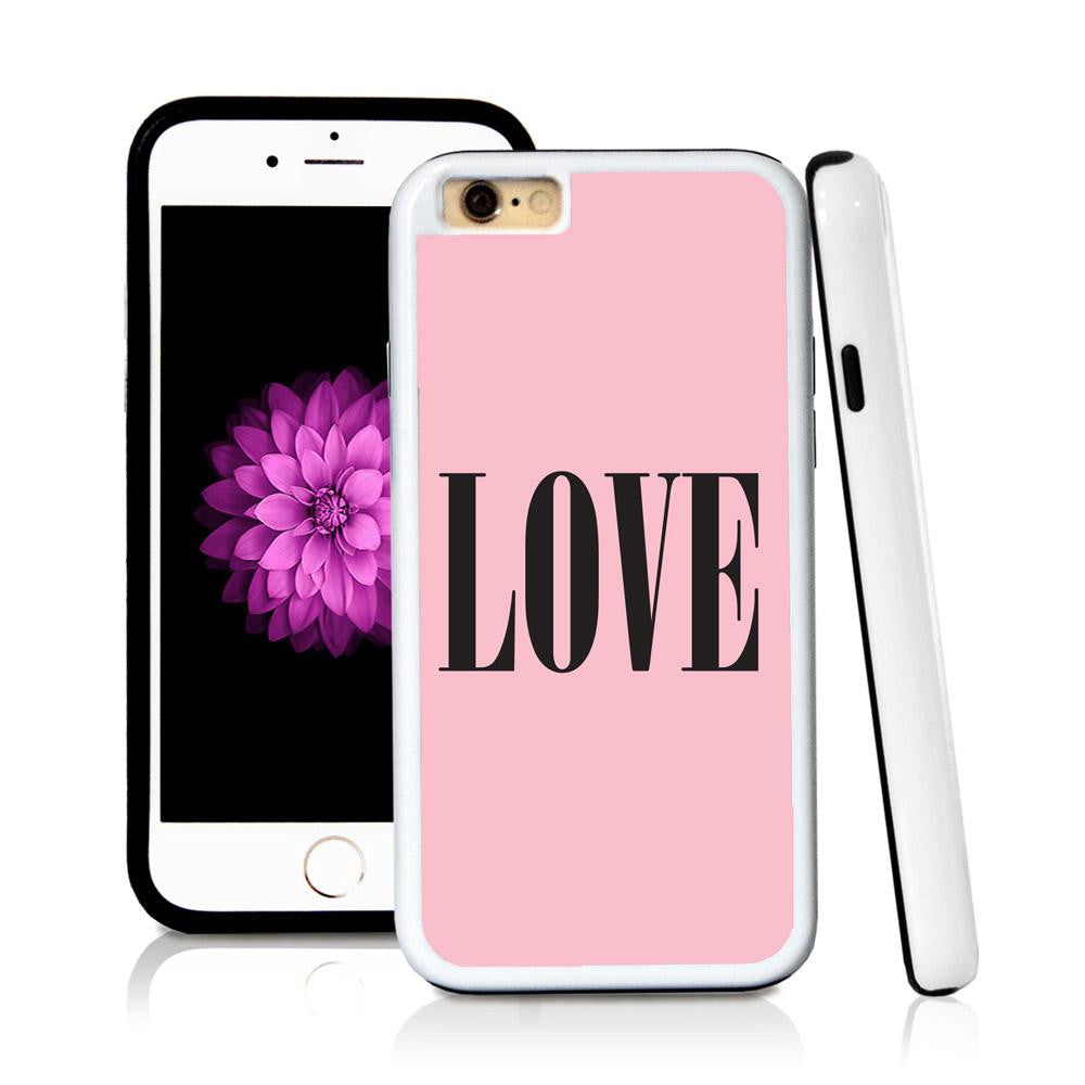 iPhone 6 case Love typography serif modern in Light Pink with hard plastic and rubber protective cover