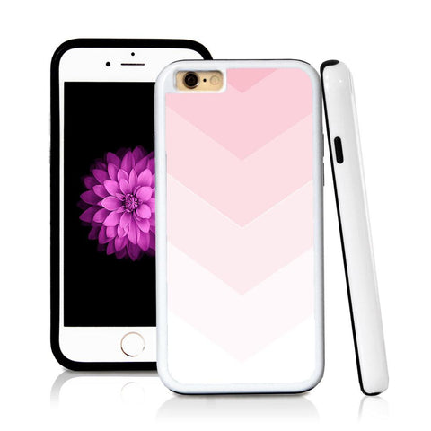 iPhone 6 case Ombre color white in Light Pink with hard plastic & rubber protective cover