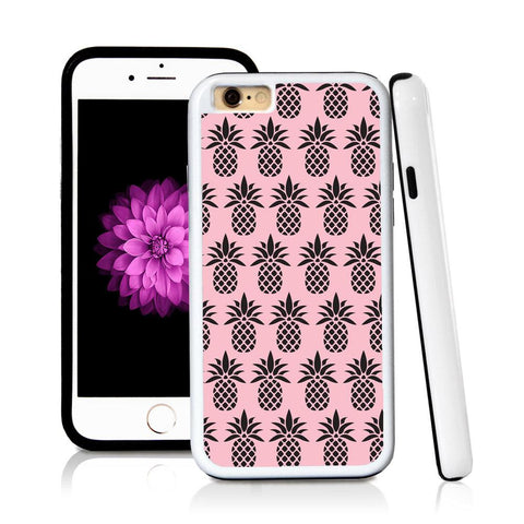 iPhone 6 case Pineapple pattern in Light Pink with hard plastic and rubber protective cover