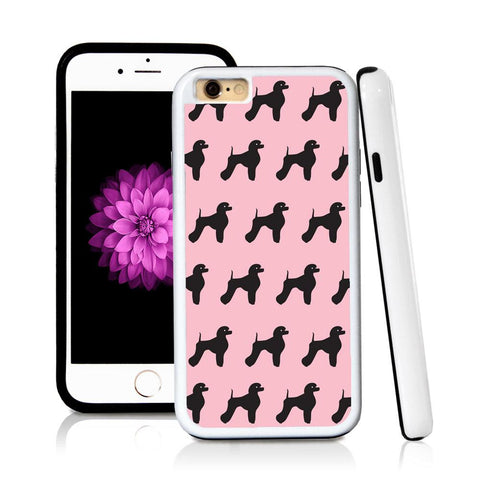 iPhone 6 case Poodle standing in Light Pink with hard plastic & rubber protective cover