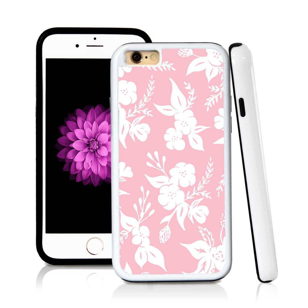 iPhone 6 case Solid flowal clusters in Light Pink with hard plastic & rubber protective cover