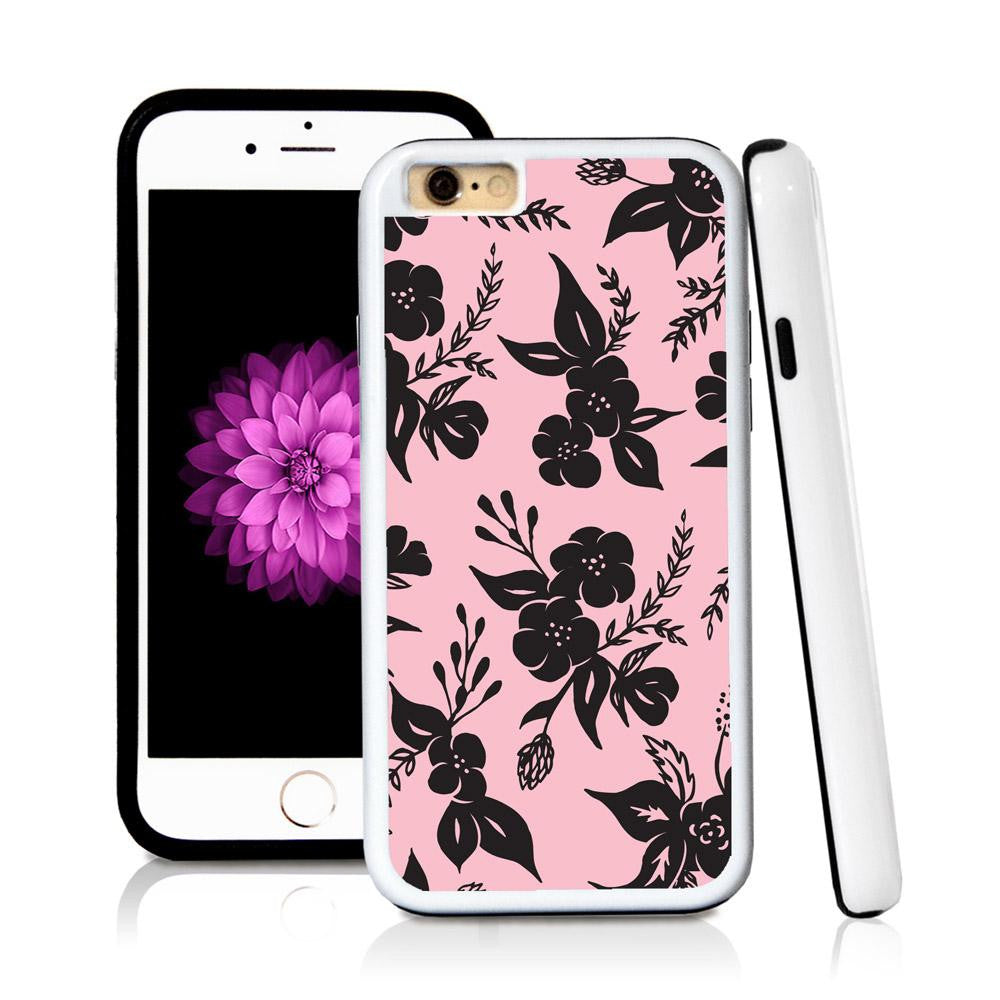 iPhone 6 case Solid flowal clusters in Light Pink with hard plastic and rubber protective cover