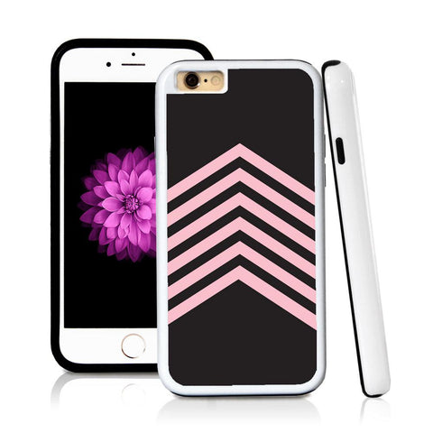 iPhone 6 case Stripes six negative color in Light Pink with hard plastic & rubber protective cover