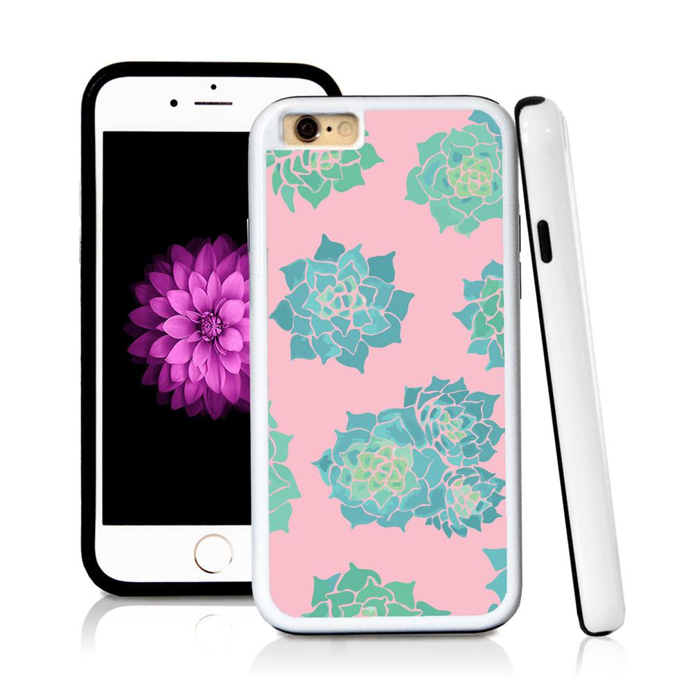 iPhone 6 case Succulent three in Light Pink with hard plastic & rubber protective cover