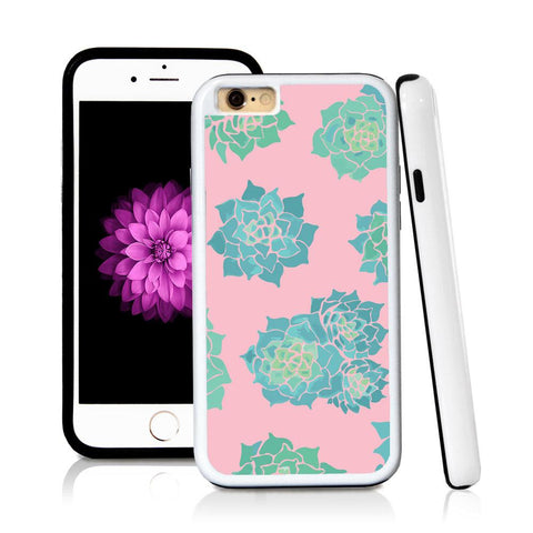 iPhone 6 case Succulent three in Light Pink with hard plastic and rubber protective cover