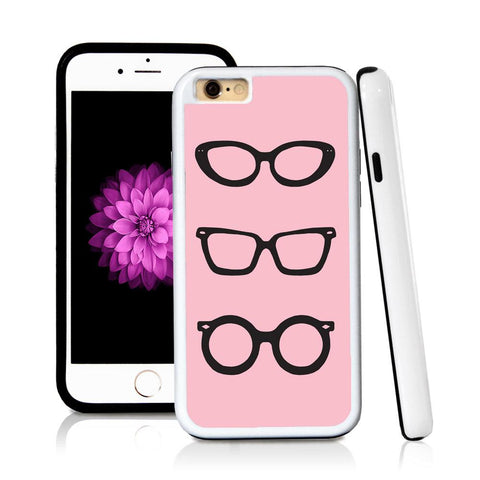 iPhone 6 case Sunglasses three in Light Pink with hard plastic and rubber protective cover