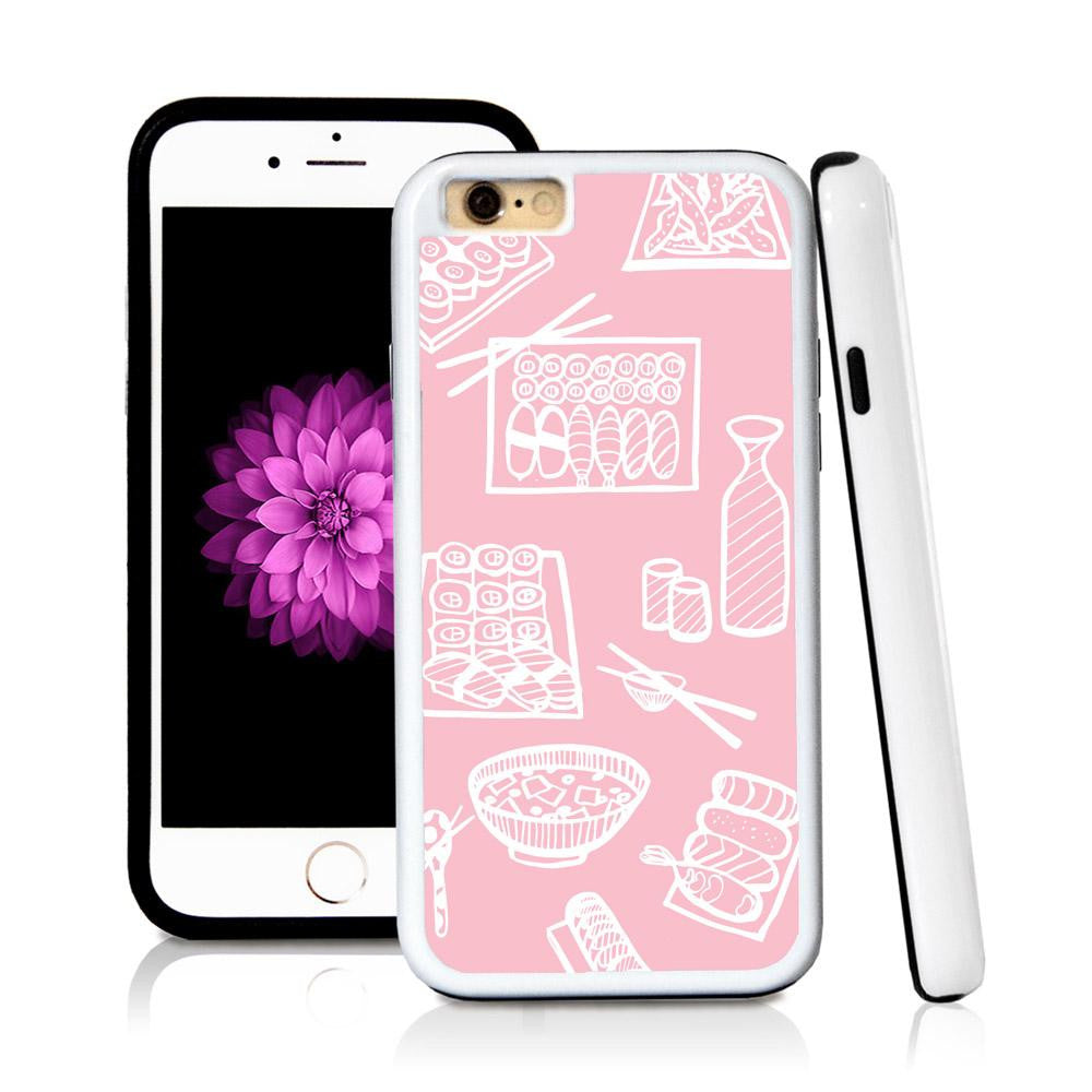 iPhone 6 case Sushi in Light Pink with hard plastic & rubber protective cover