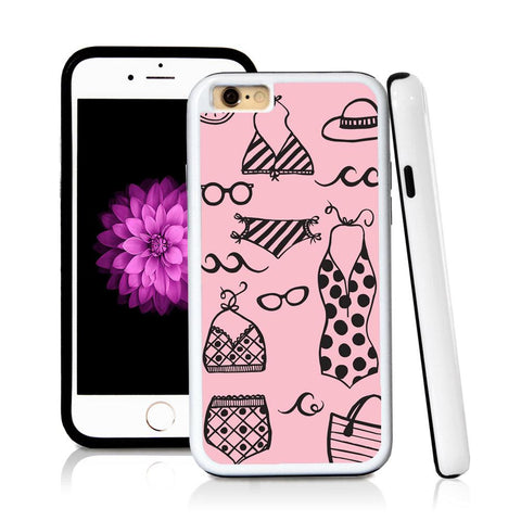 iPhone 6 case Swim vintage scene in Light Pink with hard plastic and rubber protective cover