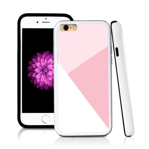 iPhone 6 case Three abstract modern simple sections in Light Pink with hard plastic & rubber protective cover