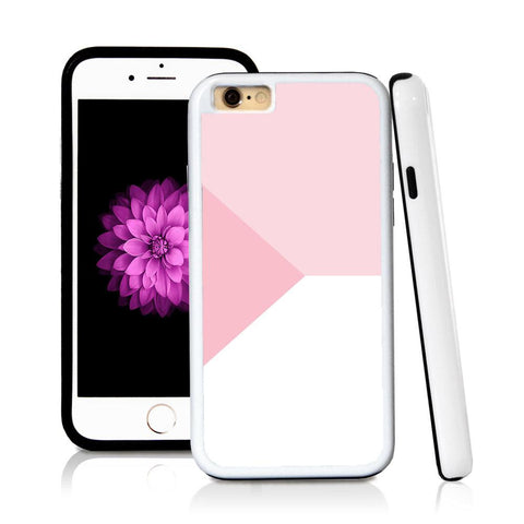 iPhone 6 case Three sections triangle left in Light Pink with hard plastic & rubber protective cover