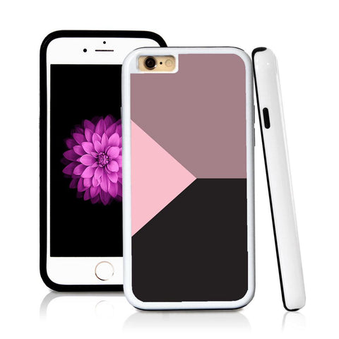 iPhone 6 case Three sections triangle left in Light Pink with hard plastic and rubber protective cover