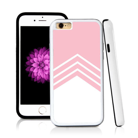 iPhone 6 case Three stripe triangle bottom in Light Pink with hard plastic & rubber protective cover