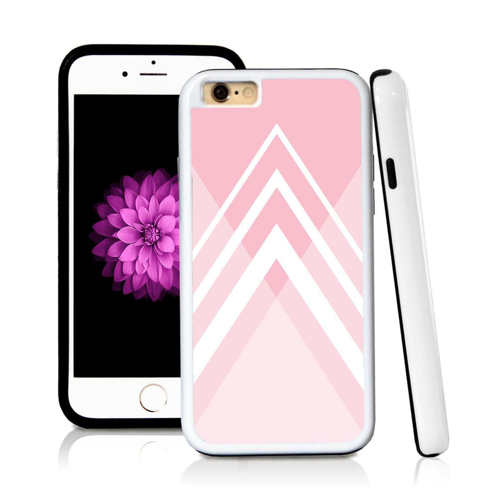 iPhone 6 case Traingle bottom in Light Pink with hard plastic & rubber protective cover