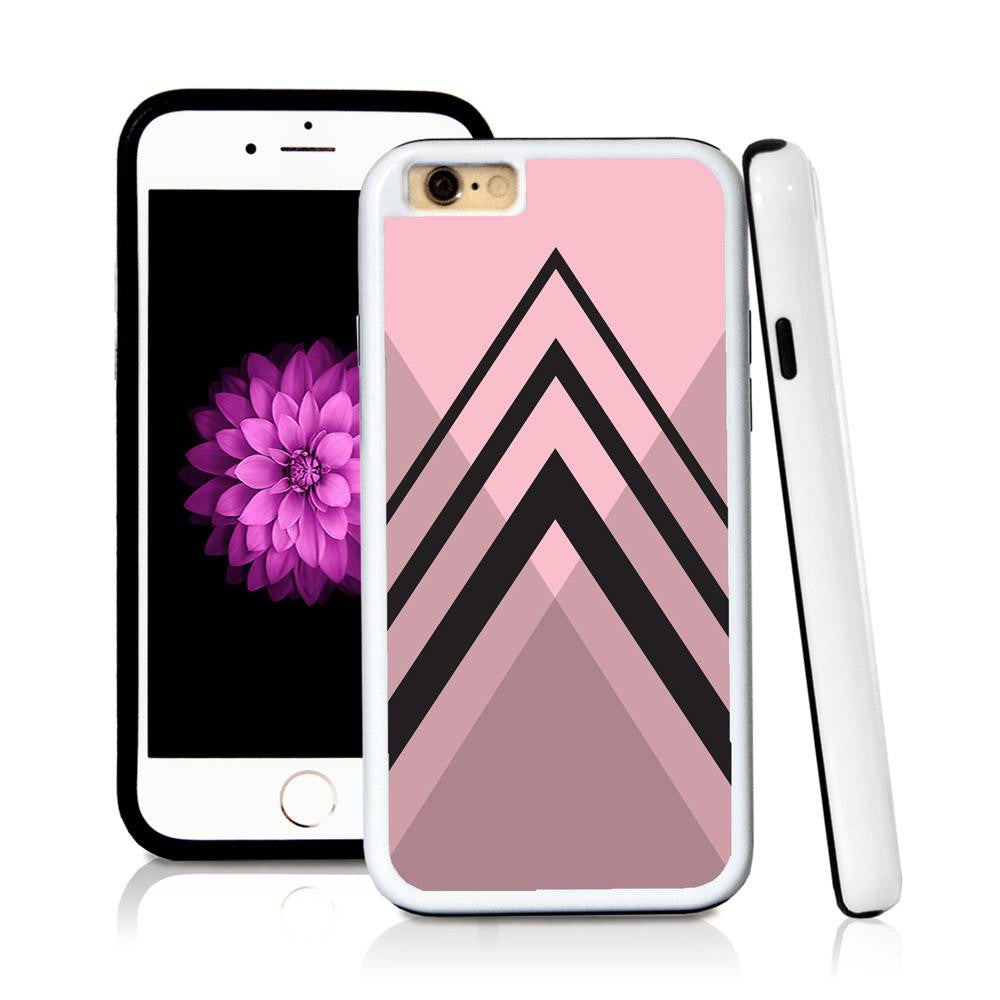 iPhone 6 case Traingle bottom in Light Pink with hard plastic and rubber protective cover