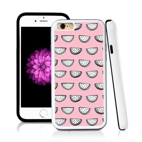 iPhone 6 case Watermelon pattern in Light Pink with hard plastic and rubber protective cover