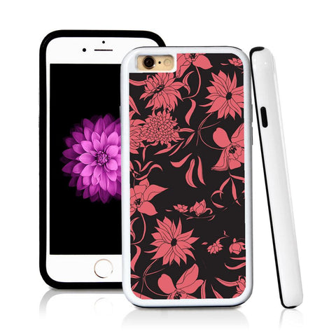 iPhone 6 case Botanical flowers in Pink with hard plastic and rubber protective cover