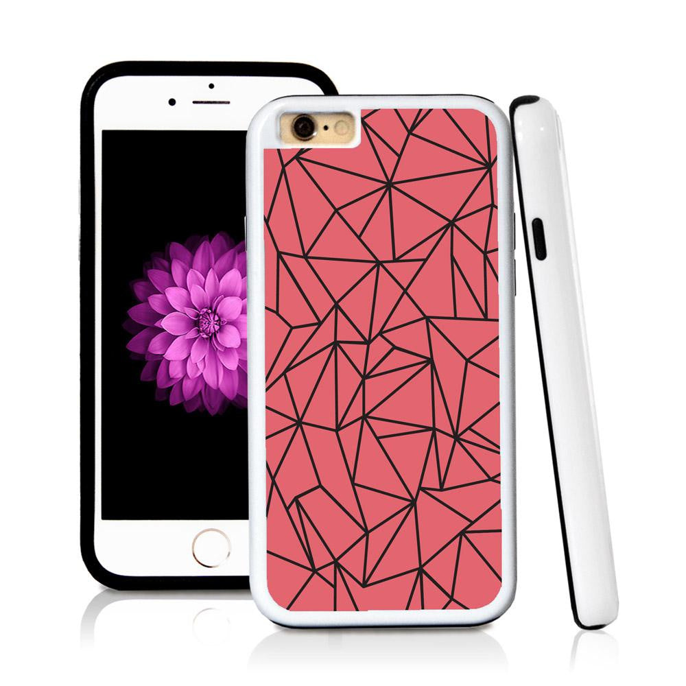 iPhone 6 case Abstract lines in Pink with hard plastic and rubber protective cover