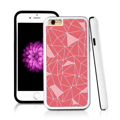 iPhone 6 case Abstract lines with solid colors in Pink with hard plastic & rubber protective cover