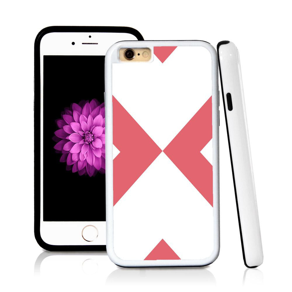 iPhone 6 case Abstract x in Pink with hard plastic & rubber protective cover