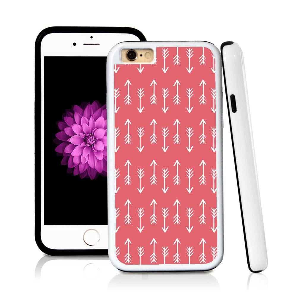 iPhone 6 case Arrow pattern in Pink with hard plastic & rubber protective cover