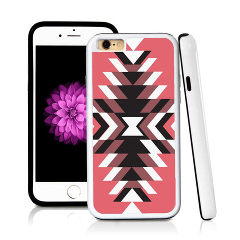 iPhone 6 case Aztec sunrays from middle in Pink with hard plastic & rubber protective cover