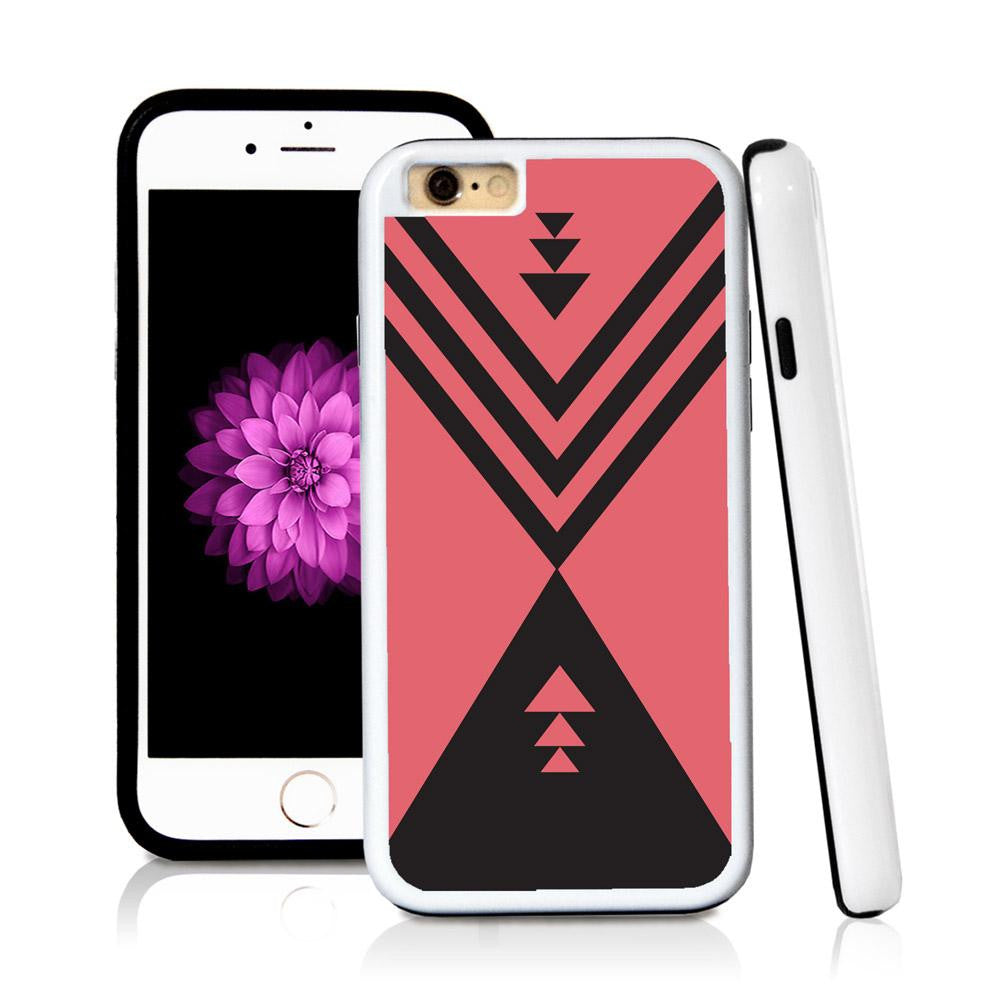 iPhone 6 case Aztec triangle in Pink with hard plastic and rubber protective cover