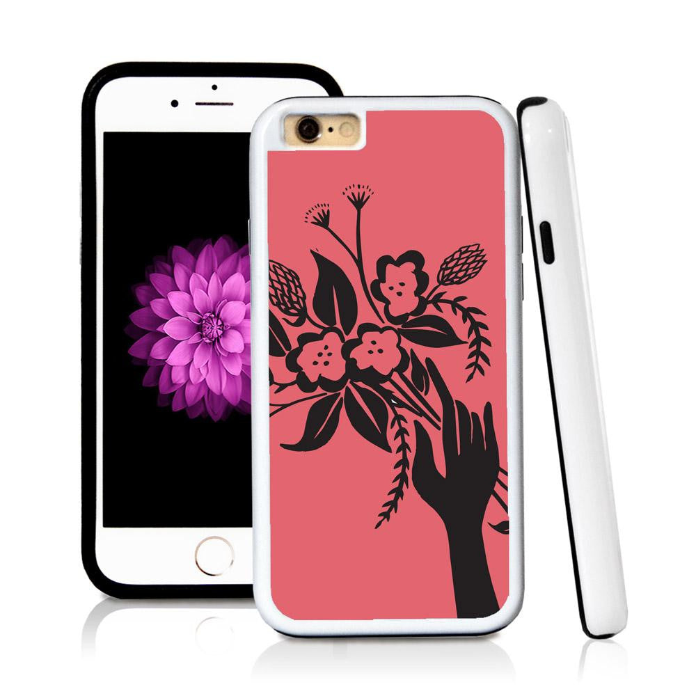 iPhone 6 case Boquette illustration in Pink with hard plastic and rubber protective cover