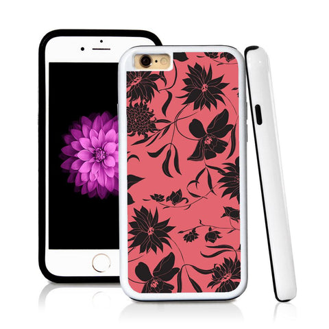 iPhone 6 case Botanical flowers in Pink with hard plastic and rubber protective cover