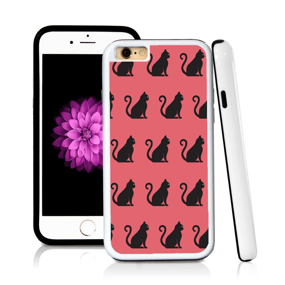 iPhone 6 case Cat sitting in Pink with hard plastic & rubber protective cover