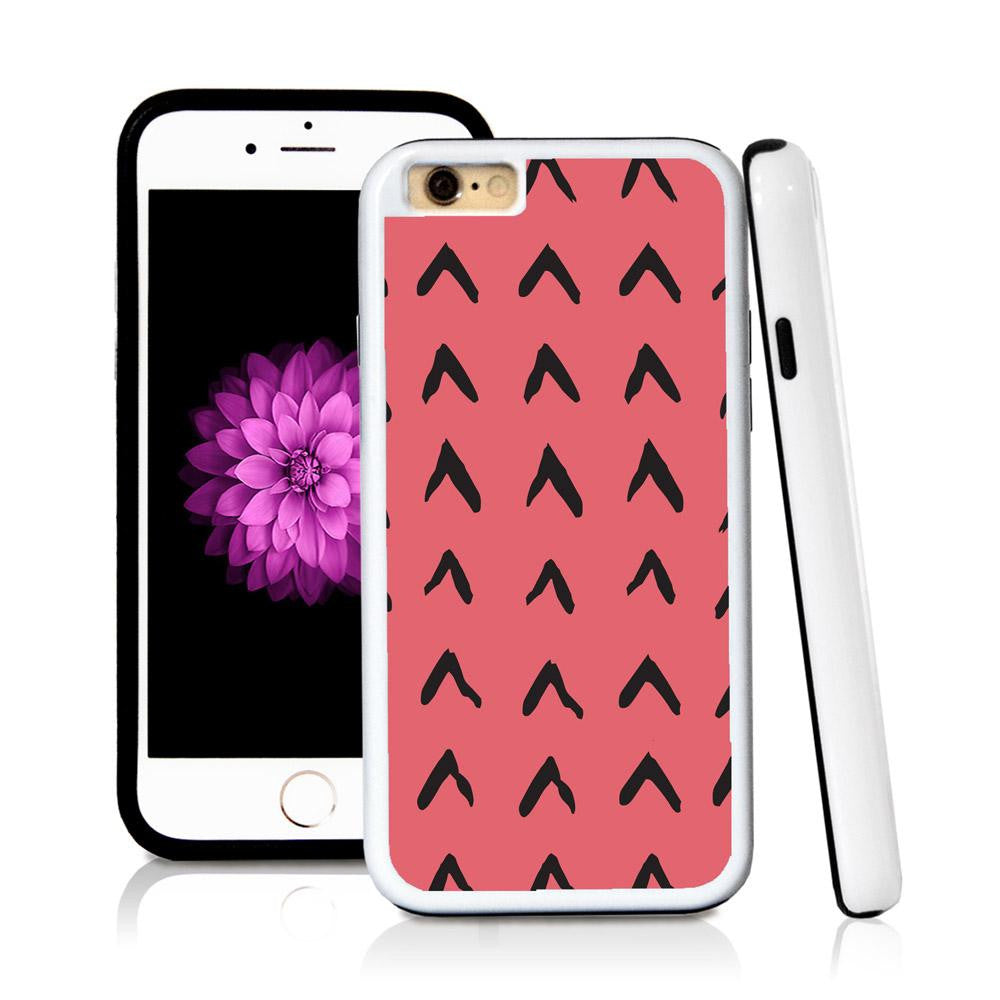 iPhone 6 case Chevron large pattern in Pink with hard plastic and rubber protective cover