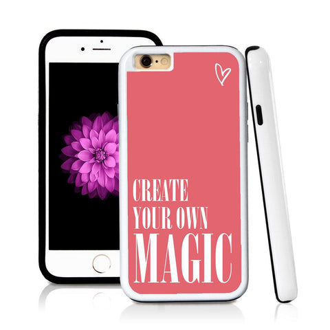 iPhone 6 case Create your own magic in Pink with hard plastic & rubber protective cover