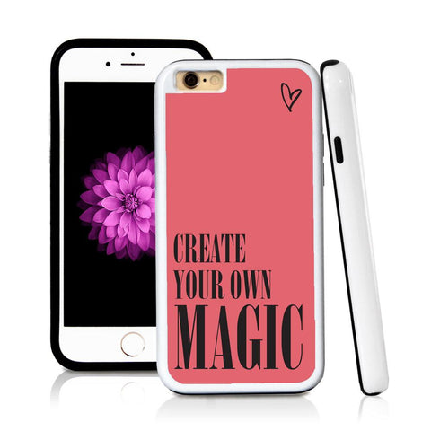 iPhone 6 case Create your own magic in Pink with hard plastic and rubber protective cover