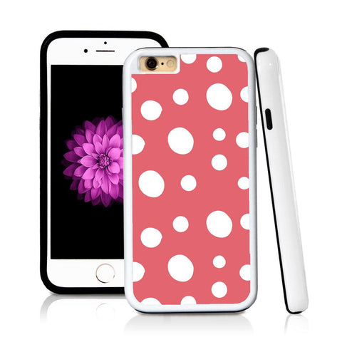 iPhone 6 case Dot pattern in Pink with hard plastic & rubber protective cover