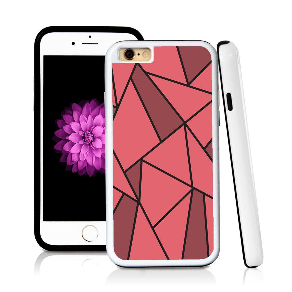 iPhone 6 case Geometric shapes in Pink with hard plastic and rubber protective cover