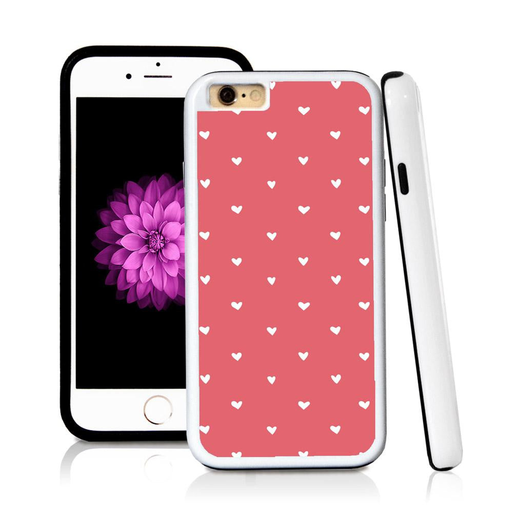 iPhone 6 case Heart pattern in Pink with hard plastic & rubber protective cover